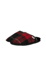 Harris Tweed William Slippers - Red/Black Check