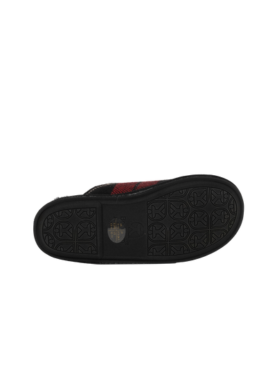 Harris Tweed William Slippers - Red/Black Check
