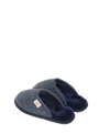 Harris Tweed William Slippers Navy Herringbone