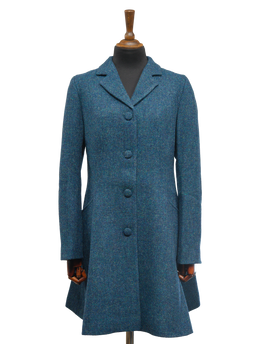 Harris Tweed Zoe Coat Blue Mix HB
