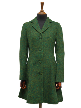 Harris Tweed Zoe Coat Bottle Green
