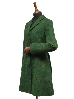 Harris Tweed Zoe Coat Bottle Green