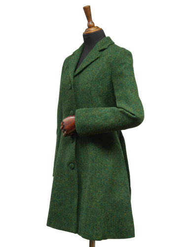Harris Tweed Zoe Coat - Bottle Green