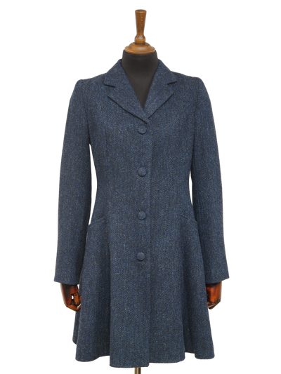 RADIOPETROSSO×HARRIS TWEED Harris Tweed Zoe Coat Navy Herringbone – Harris Tweed Isle of Harris