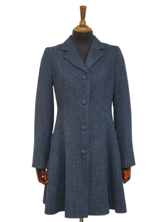 ジャケット・アウター 60s 70s Rock-Knit Harris Tweed Coat Harris Tweed Zoe Coat Navy Herringbone – Harris Tweed Isle of Harris