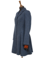Harris Tweed Zoe Coat - Navy Herringbone