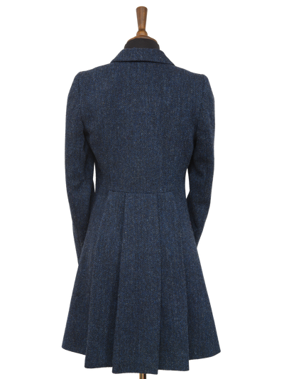 Harris Tweed Zoe Coat Navy Herringbone – Harris Tweed Isle of Harris